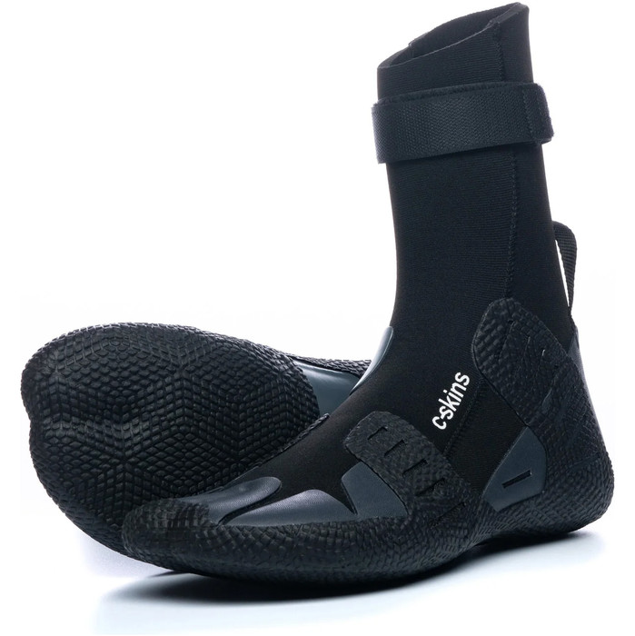 2024 C-skins Session 5mm Hidden Split Toe Stiefel C-bose5hst - Schwarz / Anthrazit